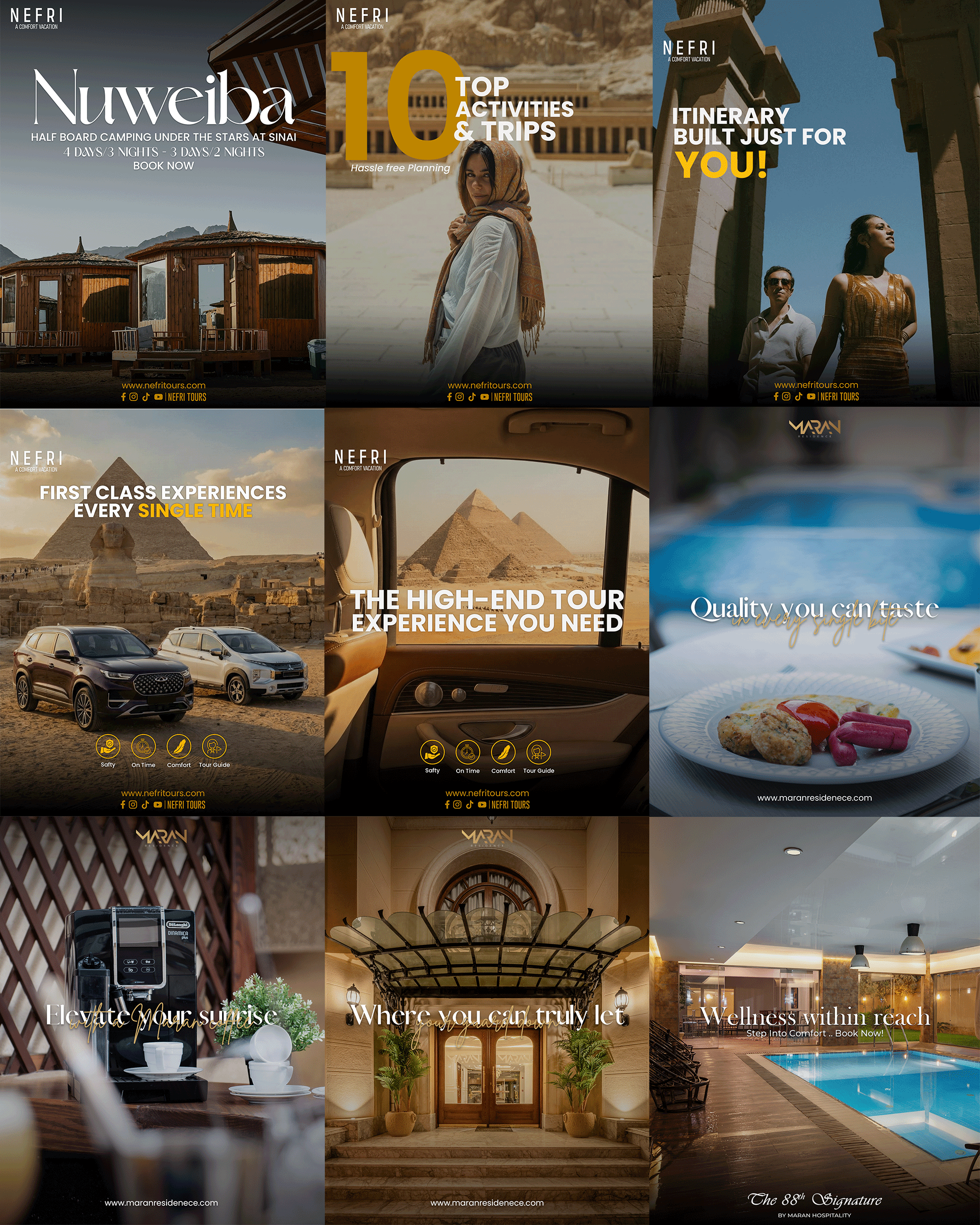 Social media content and campaigns for hospitality brands